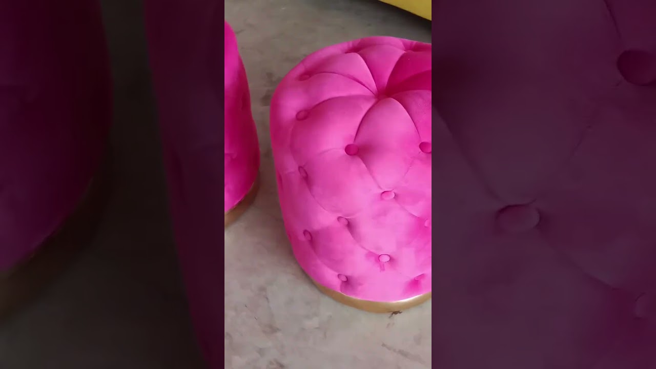 puffy stool modern puffy Tufted design velvet 