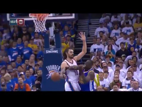 Draymond Green Kicks Steven Adams in the nuts