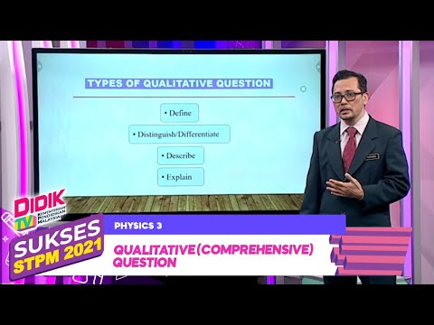 Sukses STPM (2021) - Klip | Physics 3 - Qualitative (Comprehensive) Question