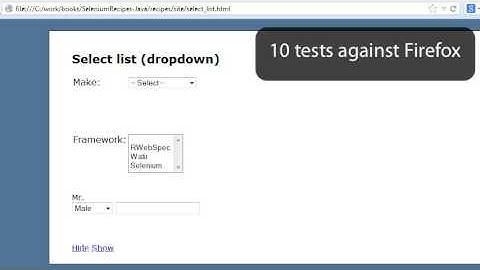 Selenium Recipes (Java)  in Action