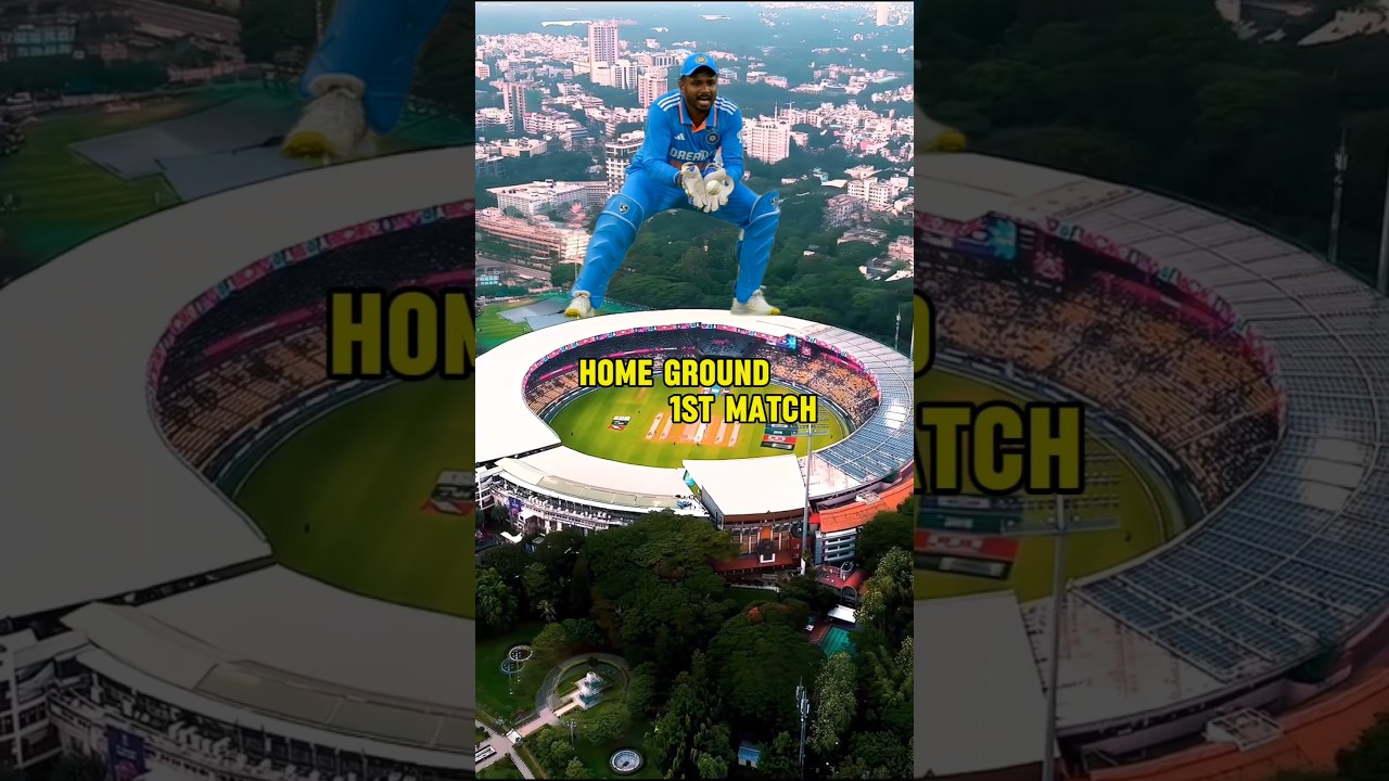 संजू Samson 1st international match 🥹in home ground 