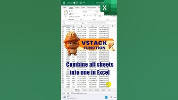 VSTACK Function | Combine multiple tabs in an instant | How to use VSTACK Function #shorts #trending