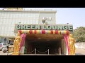Green lounge banquet hall cinematic decoration