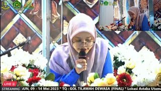 Syamimi Assahira JUARA 1 TILAWAH DEWASA PUTRI STQH KEPRI 2023