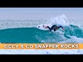 Surfing snapper rocks on a cold winter morning