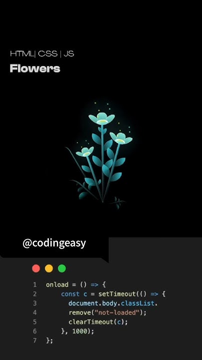 3D Flower Animation using HTML , CSS , JS.. #programming #shorts # ...
