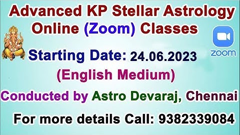 KP Astrology in English | KP Astrology Online Zoom Class  | Cuspal Interlink in KP Astrology