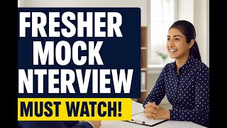 Fresher Mock Interview | Crack Your First Job Interview! #live #java #interview #spring #job #Jobs