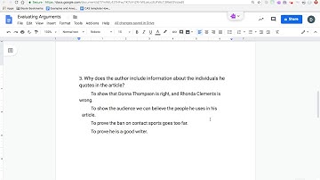Evaluating Arguments 3
