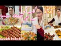 Seekh kabab recipe  chatpati samosa chaat  who send me beautiful gifts  garden cleaning