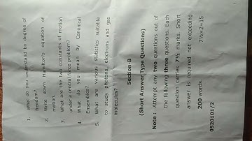 BSC physics 5th semester paper 1 classical and statistical mechanics MSU University Saharanpur