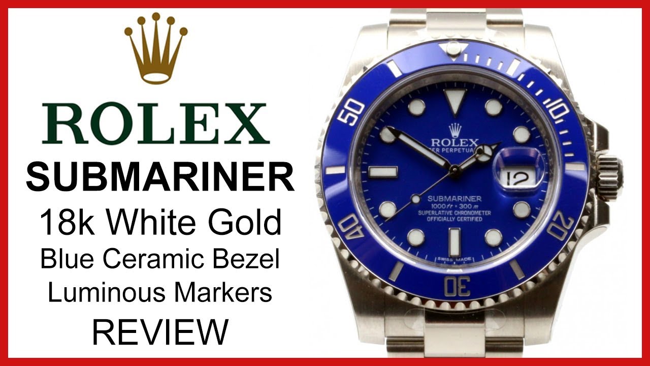 white gold rolex submariner