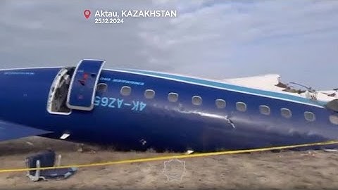 Kazakistan'da Azerbaycan yolcu uçağının düşme anı kameralara yansıdı