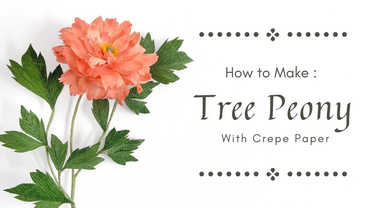LEARN TO MAKE TREE PEONY WITH CREPE PAPER | COLOURING WITH SOFT PASTEL