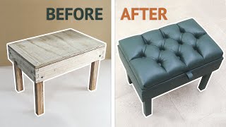 DIY | Basic Tufting/Capitoné - How to Make a Tufted Bench