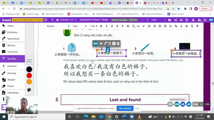 Lesson 9 Dialogue 1 Language Practice Integrated Chinese Volume 1 4th Ed