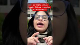 colleges offering MA economics under DU ? #cuetpgeconomics #cuetpgeconomics2026 #economicsdegree