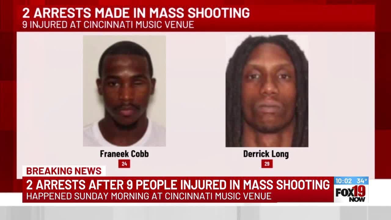 2 arrests after 9 people injured in mass shooting