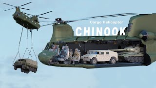 How does a Cargo Helicopter work? (CH47 Chinook) Heavy Cargo Transporter.@Learnfromthebase
