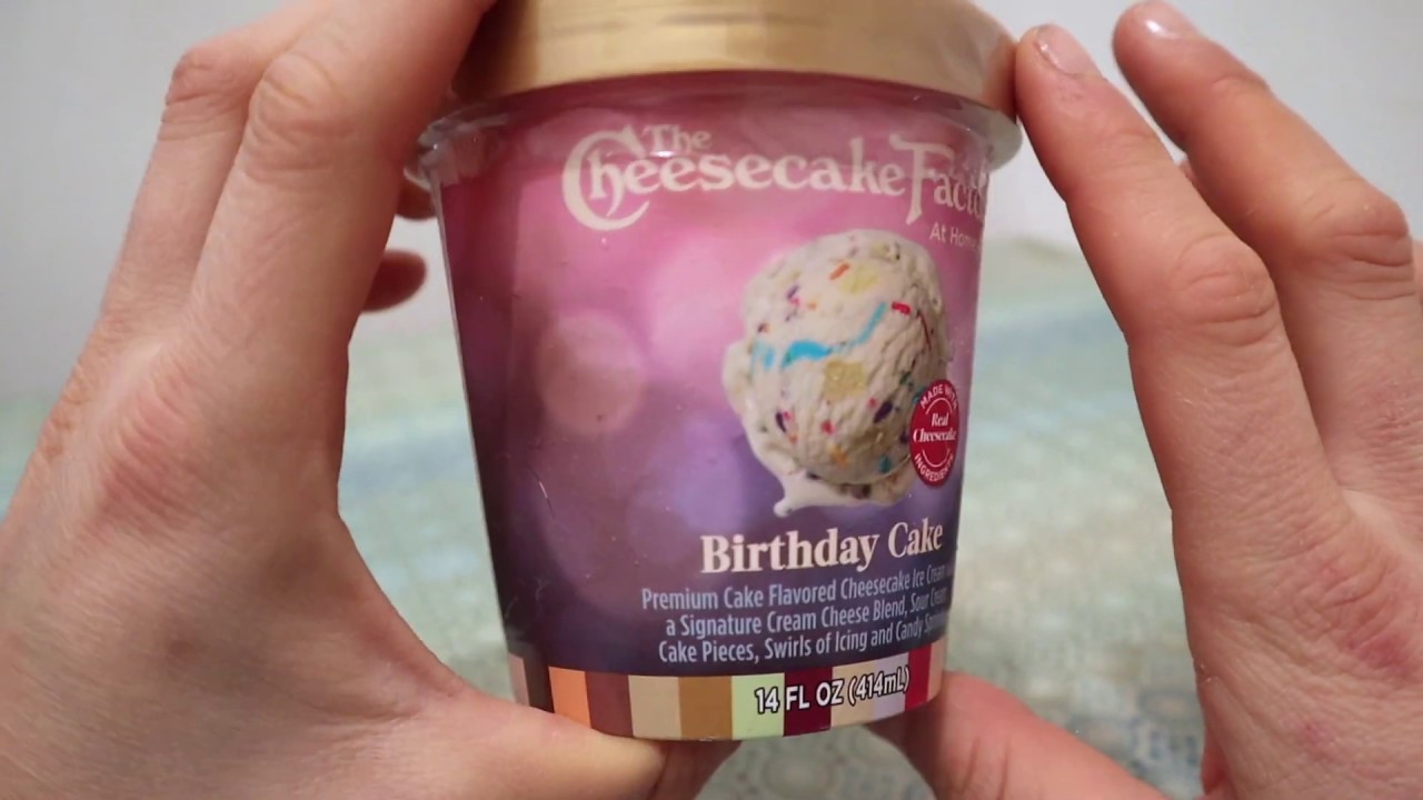 CHEESECAKE FACTORY Ice Cream BIRTHDAY CAKE Review DE / EN YouTube