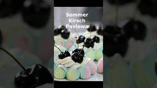 Sommer Kirsch Pavlowa shorts diy baking backen cake cherries