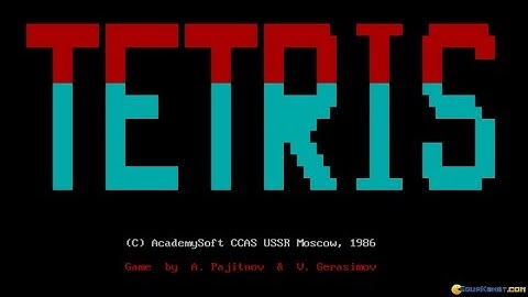 Tetris (1987, Academy Soft) gameplay (PC Game, 1986)