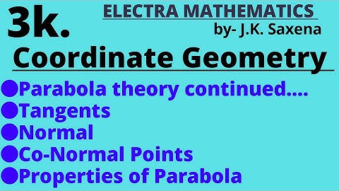 3k. Coordinate Geometry | IIT JEE Maths | Jk Saxena