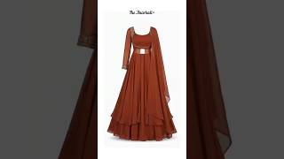 ✨ Elegant Rust Brown Anarkali Dress Collection 2026 | Royal Party Wear Look 👑#fashion #shorts