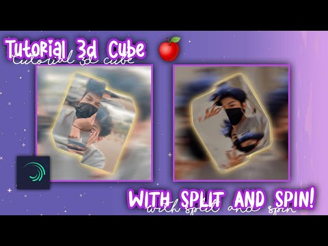 Tutorial 3d Cube Alight Motion-With Spin and Split