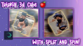 Tutorial 3d Cube Alight Motion-With Spin and Split