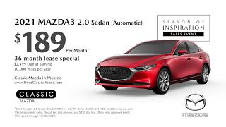 2021 Mazda3 2.0 lease for only $189