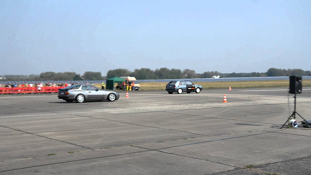 Turbogockel Golf 2 Vs Porsche 944 Turbo Race Airport Werneuchen