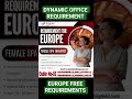 DYNAMIC OFFICE EUROPE REQUIREMENT,  DYNAMIC OFFICE DEMAND,  DYNAMIC OFFICE WANT,  DYNAMIC FREE WANT