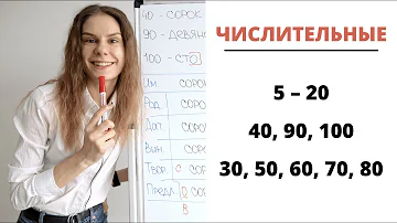 Урок 2. ЧИСЛИТЕЛЬНЫЕ 5 – 20, 30, 50 – 80, 40, 90, 100 || Склонение числительных