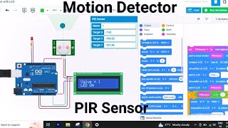 PIR Sensor with LCD using Arduino Tinkercad | Motion Detector | Arduino Tutorial| Tinkercad Arduino