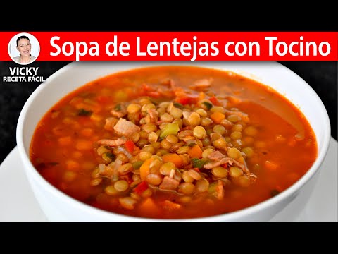 Video: Sopa De Lentejas, Tocino Y Picatostes