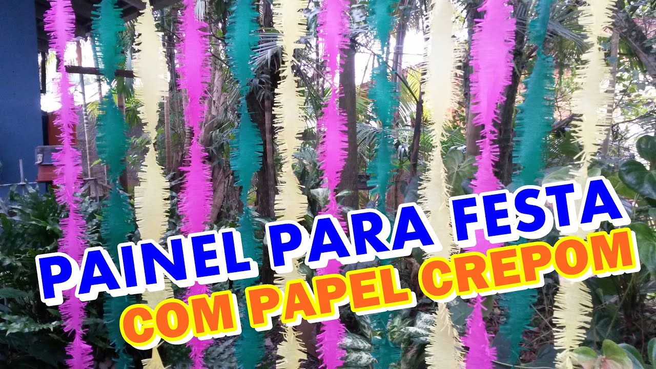 PAINÉL PARA FESTA INFANTIL CORTINA DE PAPEL CREPOM YouTube # Decoração De Papel Crepom Para Festa Infantil PAINÉL PARA FESTA INFANTIL CORTINA DE PAPEL CREPOM YouTube # Decoração De Papel Crepom Para Festa Infantil