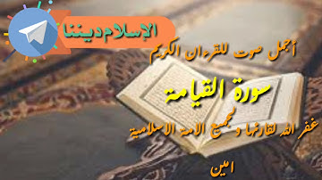 سورة القيامة بصوت عذب