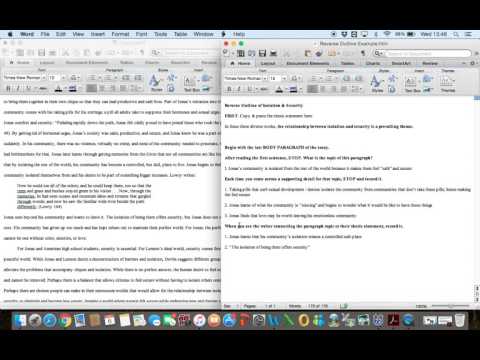 Reverse Outline of Essay