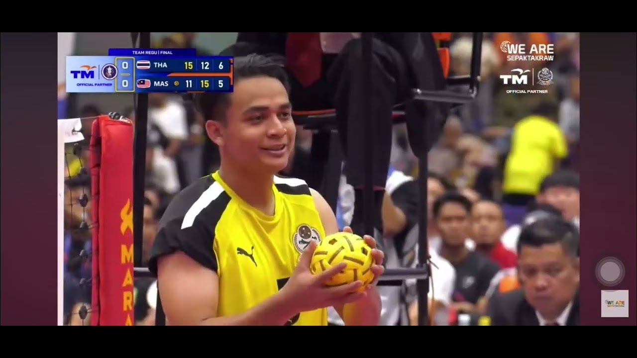 Thailand VS Malaysia Final Team Regu ASTAF Sepaktakraw Asian Cup KL 2025 set 3 ตะกร้อไทย vs มาเลเซีย