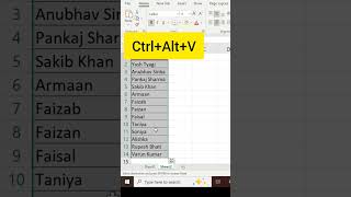 Transpose Hack 😱😱 #excel #transpose #excelformat #exceltips