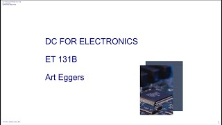 ET131B DC for Electronics Chapter 6 Part 1: Resistors in Parallel