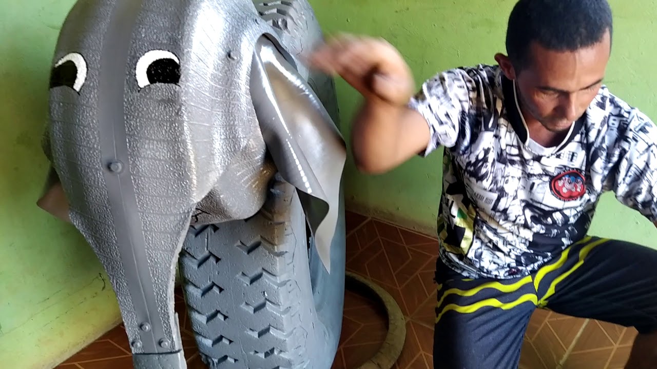 Ensinando a fazer Elefante de Pneu!