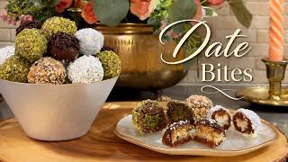 No Sugar Date Bites 🍫 3 Fillings & Chocolate Coating!