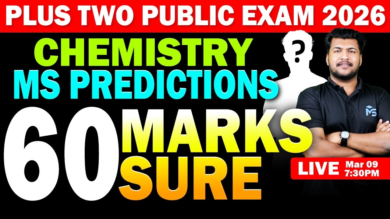 Plus Two Public Exam 2026 | Chemistry MS Predictions 60 Marks Sure | LIVE | MS SOLUTIONS