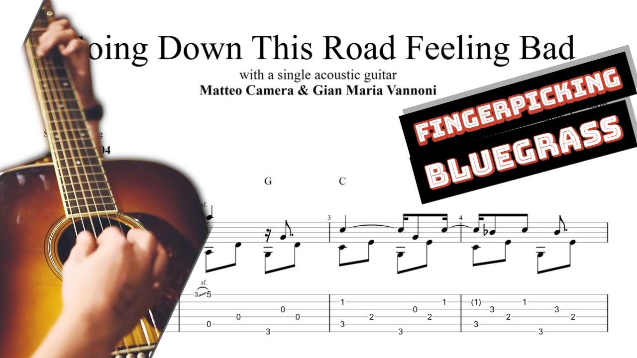 Going Down This Road Feeling Bad TAB - fingerpicking bluegrass guitar ...