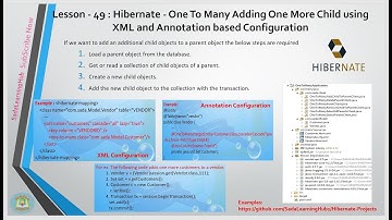 Lesson - 49 : Hibernate - One To Many Adding One More Child using XML and Annotation Config