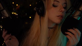 ASMR | gentle Unintelligible Whispering in the Rain - ear to ear