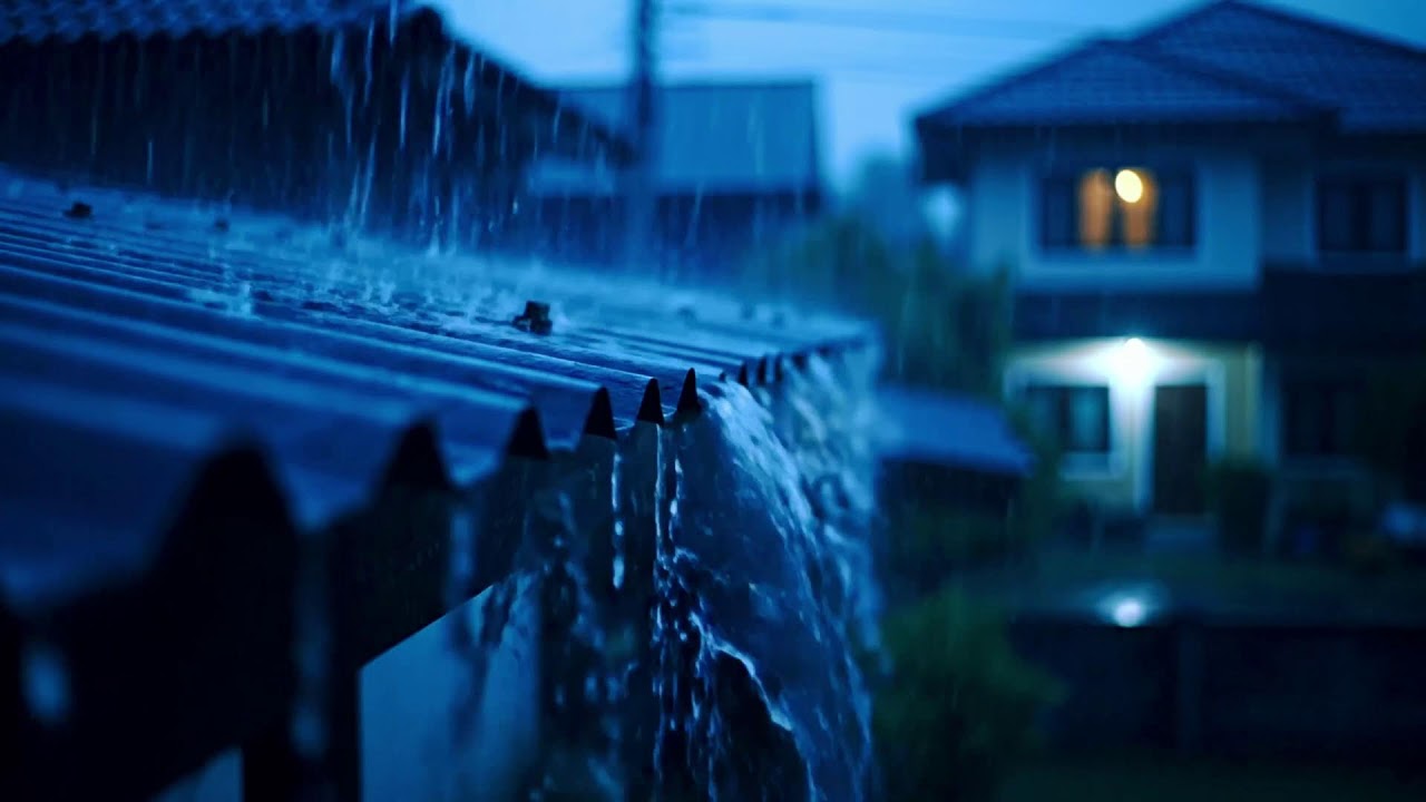 Soft Rain Glow ASMR, Dreamlike Night Atmosphere for Sleep and Calmness and Dreamy Night Mood