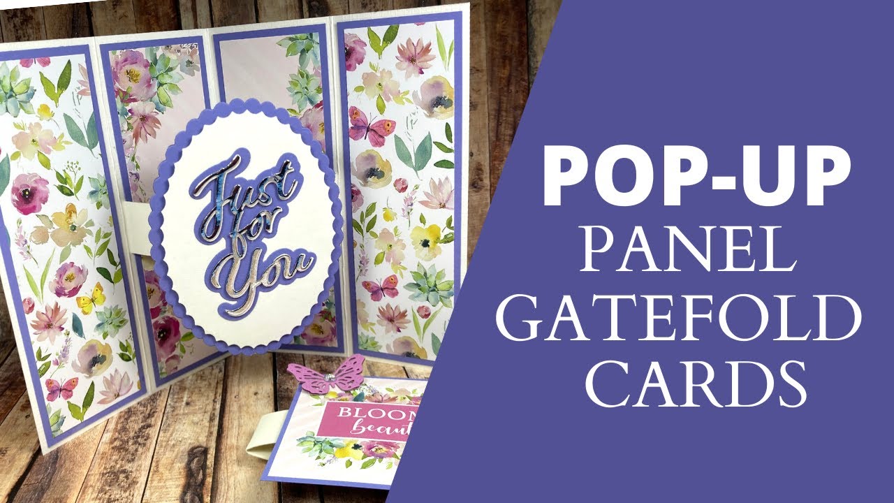 2 STUNNING Pop Up Panel Gatefold Cards - YouTube